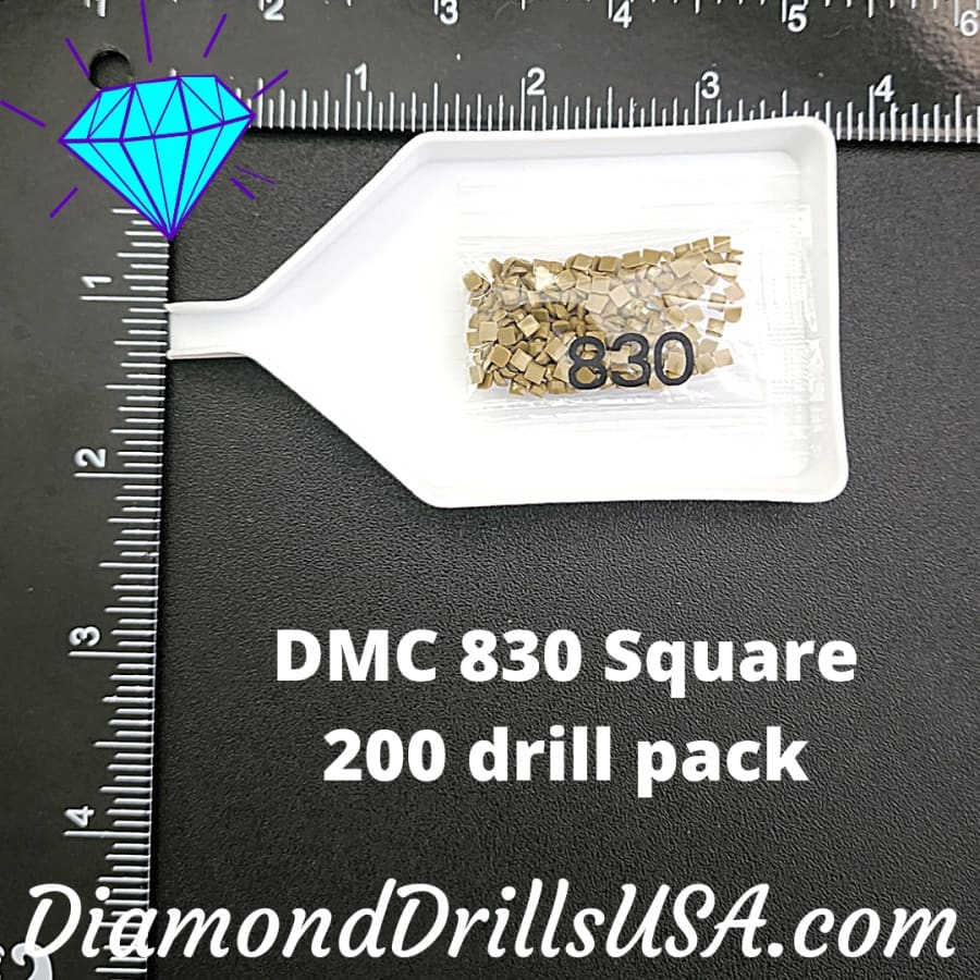 DMC 830 SQUARE 5D Diamond Painting Drills Beads DMC 830 Dark