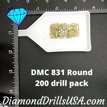 DMC 831 ROUND 5D Diamond Painting Drills Beads DMC 831 