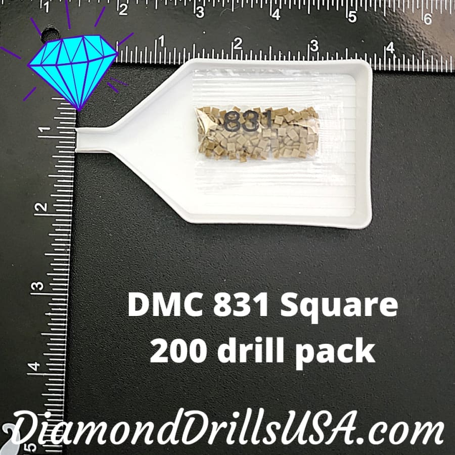 DMC 831 SQUARE 5D Diamond Painting Drills Beads DMC 831 