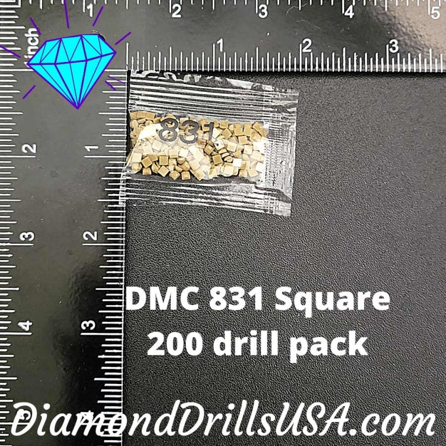 DMC 831 SQUARE 5D Diamond Painting Drills Beads DMC 831 