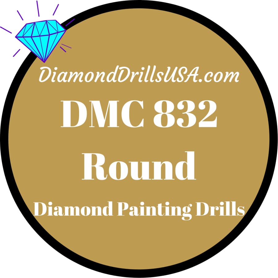 DMC 832 ROUND 5D Diamond Painting Drills Beads DMC 832 