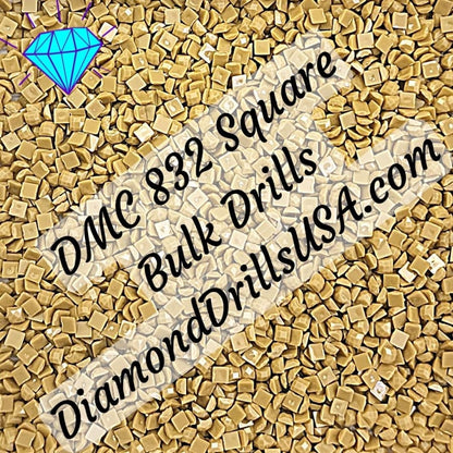DMC 832 SQUARE 5D Diamond Painting Drills Beads DMC 832 