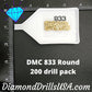 DMC 833 ROUND 5D Diamond Painting Drills Beads DMC 833 Light