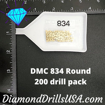 DMC 834 ROUND 5D Diamond Painting Drills Beads DMC 834 Very 