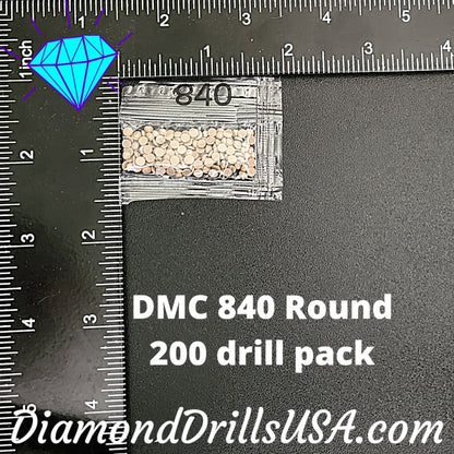 DMC 840 ROUND 5D Diamond Painting Drills Beads DMC 840 