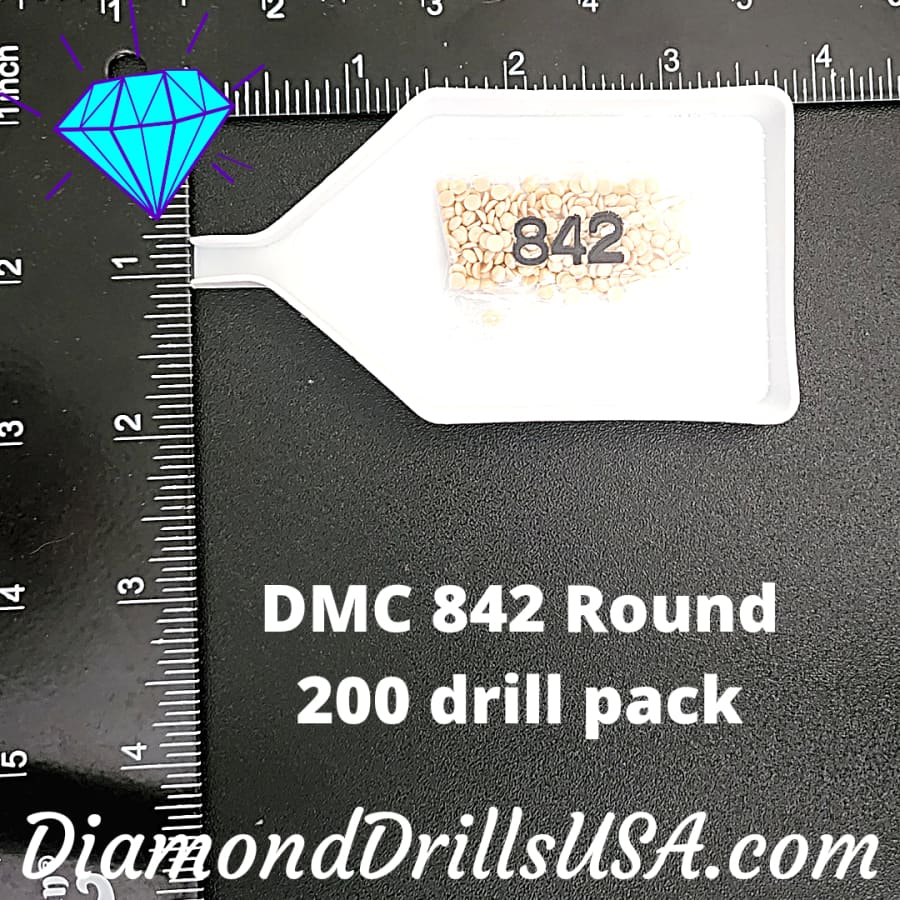 DMC 842 ROUND 5D Diamond Painting Drills Beads DMC 842 Very 