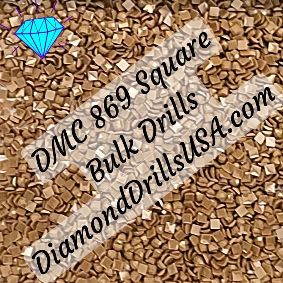 DMC 869 SQUARE 5D Diamond Painting Drills DMC 869 Very Dark 