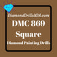 DMC 869 SQUARE 5D Diamond Painting Drills DMC 869 Very Dark 