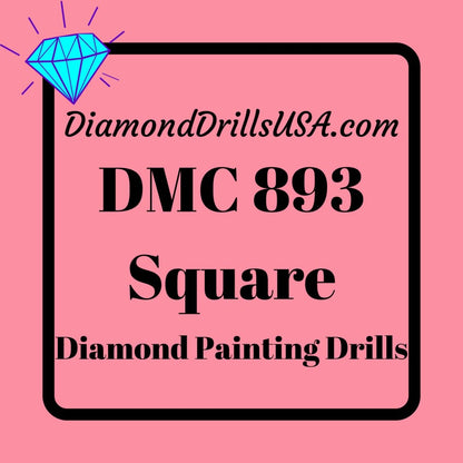 DMC 893 SQUARE 5D Diamond Painting Drills Beads DMC 893 