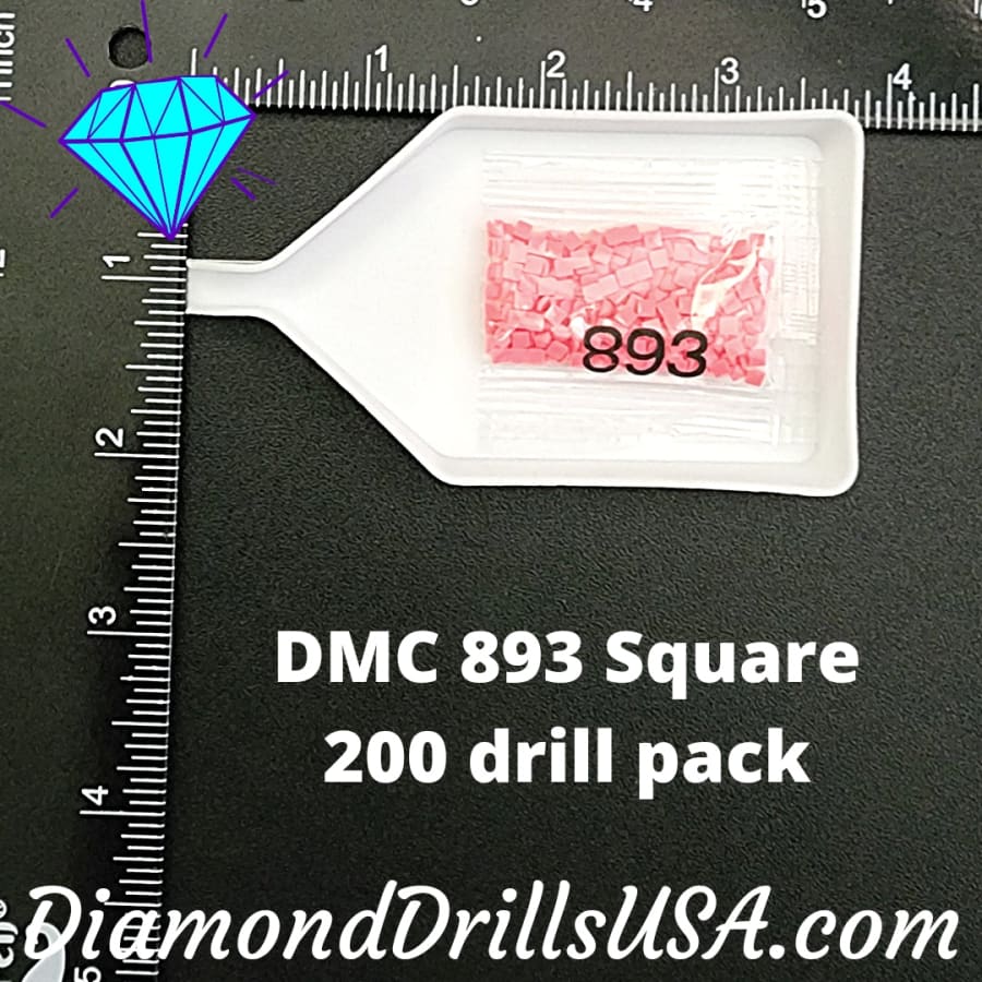 DMC 893 SQUARE 5D Diamond Painting Drills Beads DMC 893 