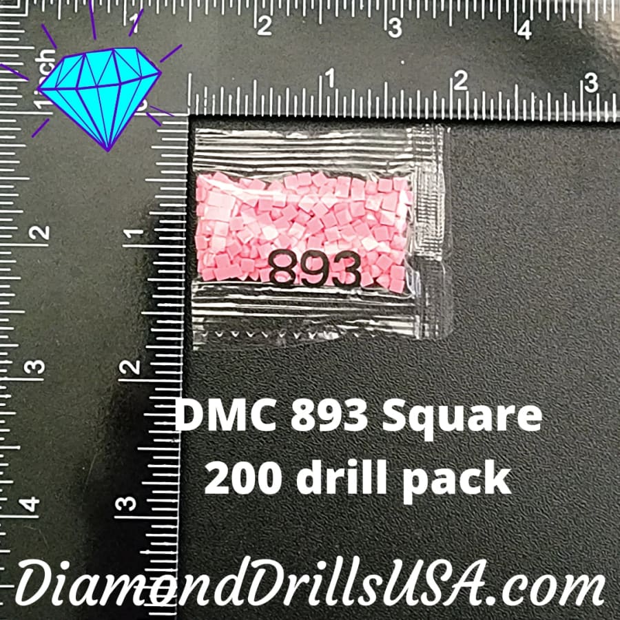 DMC 893 SQUARE 5D Diamond Painting Drills Beads DMC 893 