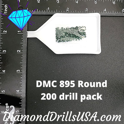 DMC 895 ROUND 5D Diamond Painting Drills Beads DMC 895 Very 