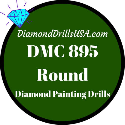 DMC 895 ROUND 5D Diamond Painting Drills Beads DMC 895 Very 