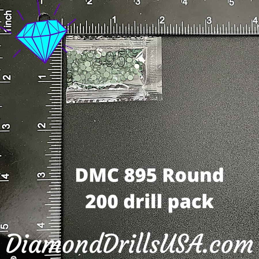 DMC 895 ROUND 5D Diamond Painting Drills Beads DMC 895 Very 