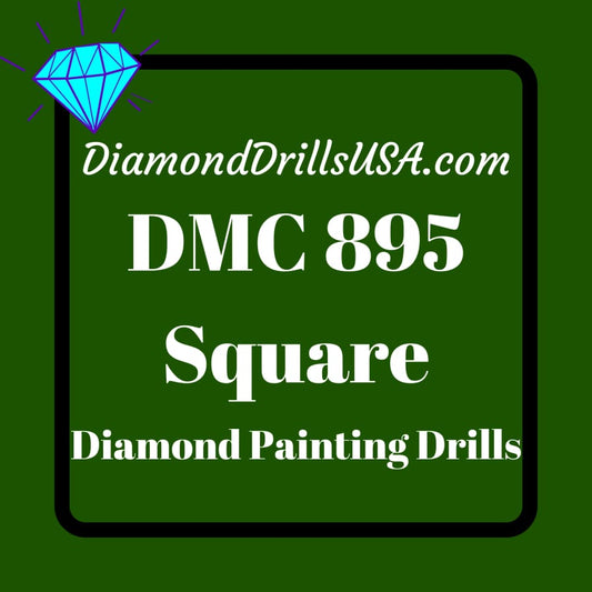 DMC 895 SQUARE 5D Diamond Painting Drills Beads DMC 895 Very