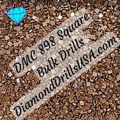 DMC 898 SQUARE 5D Diamond Painting Drills Beads DMC 898 Very