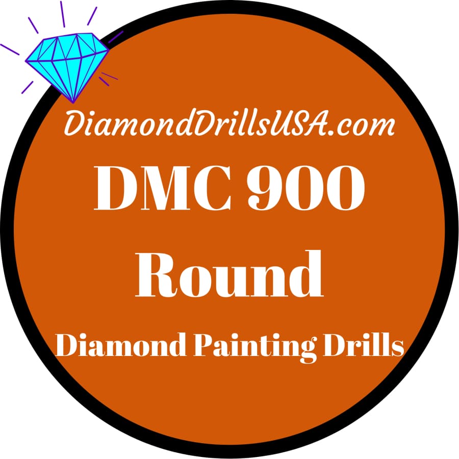 DMC 900 ROUND 5D Diamond Painting Drills Beads DMC 900 Dark 