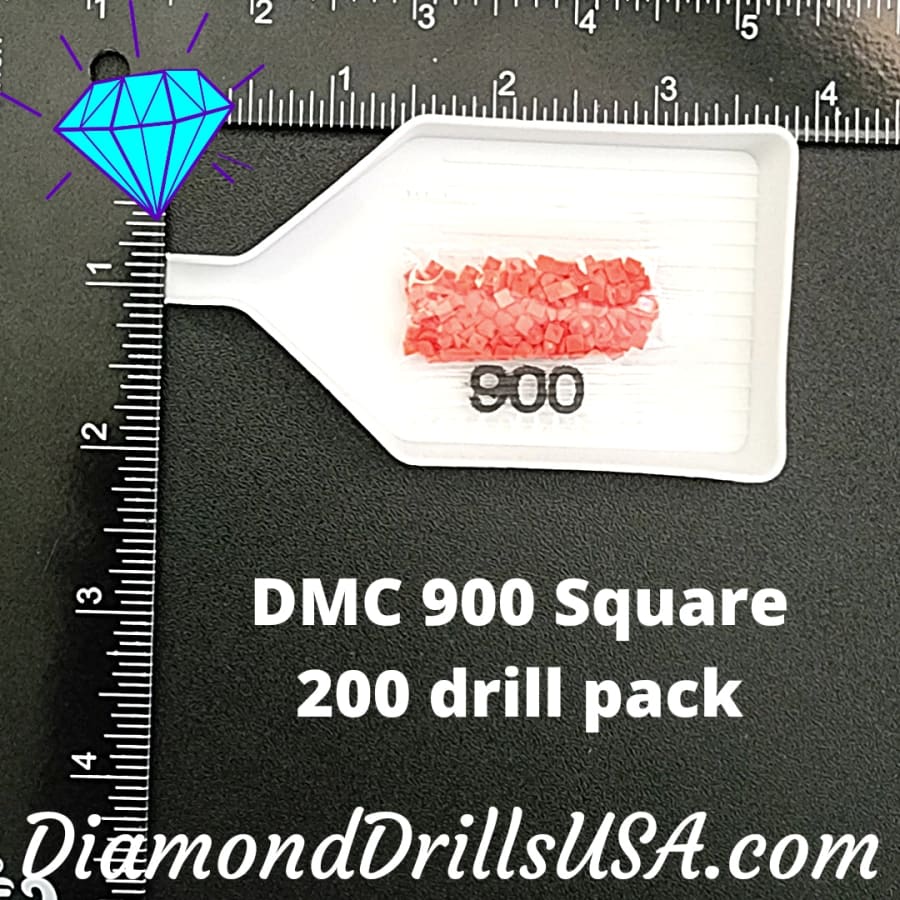 DMC 900 SQUARE 5D Diamond Painting Drills Beads DMC 900 Dark