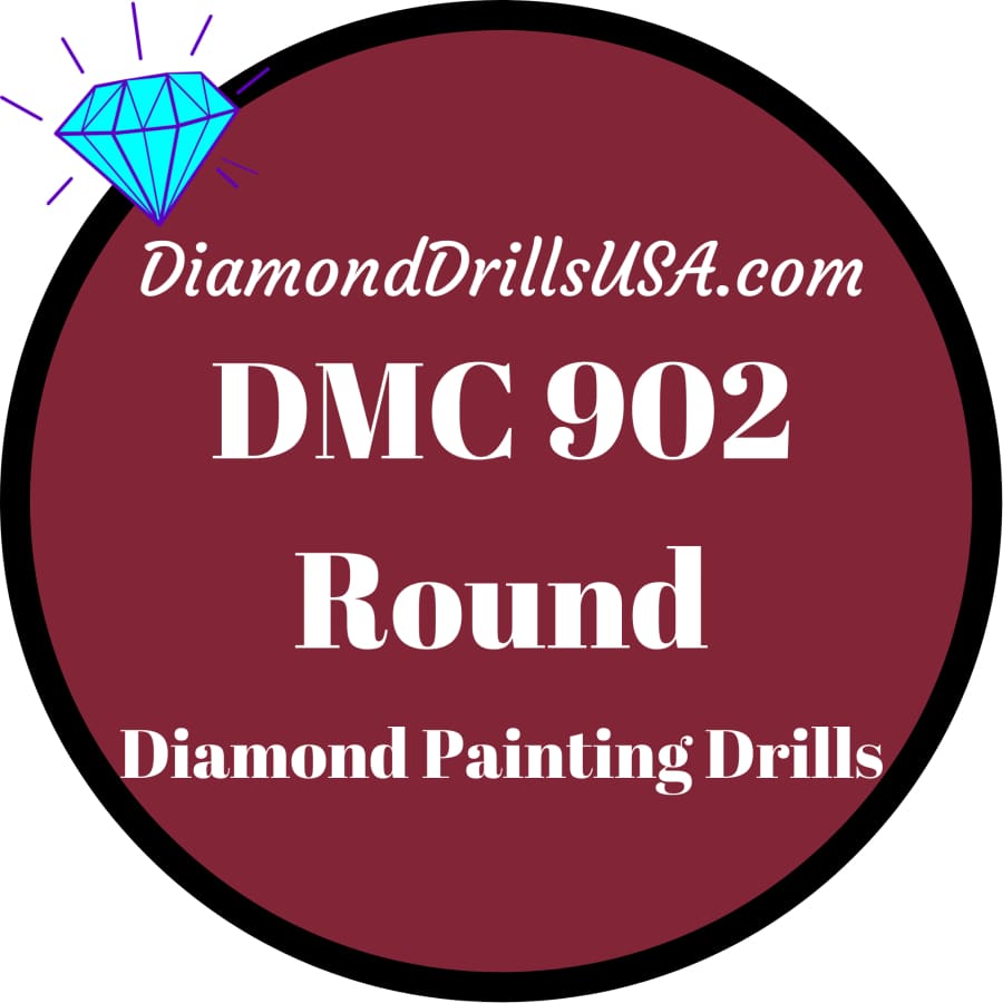 DMC 902 ROUND 5D Diamond Painting Drills DMC 902 Very Dark 