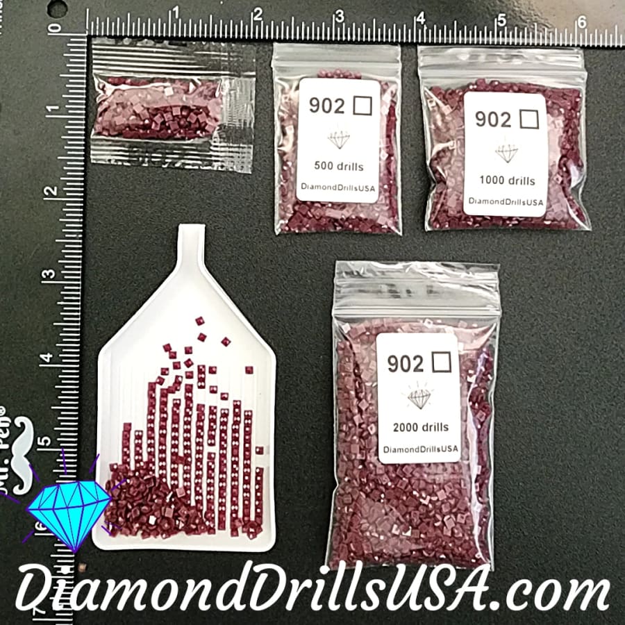 DMC 902 SQUARE 5D Diamond Painting Drills Beads DMC 902 Very