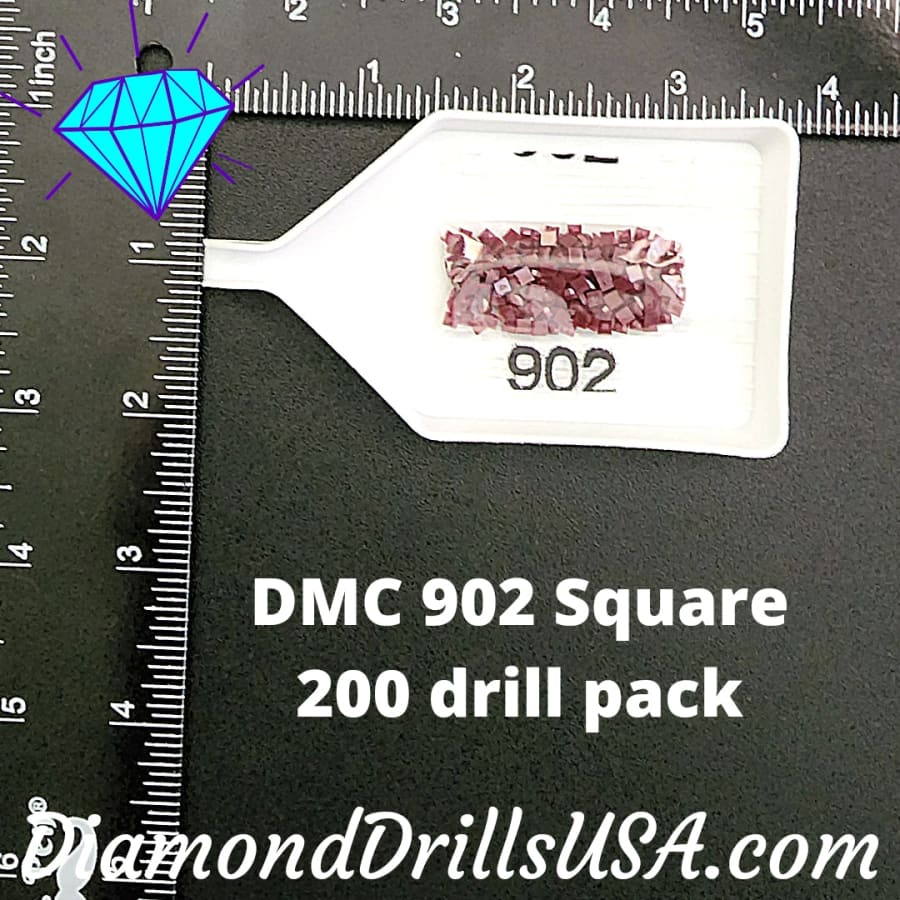 DMC 902 SQUARE 5D Diamond Painting Drills Beads DMC 902 Very