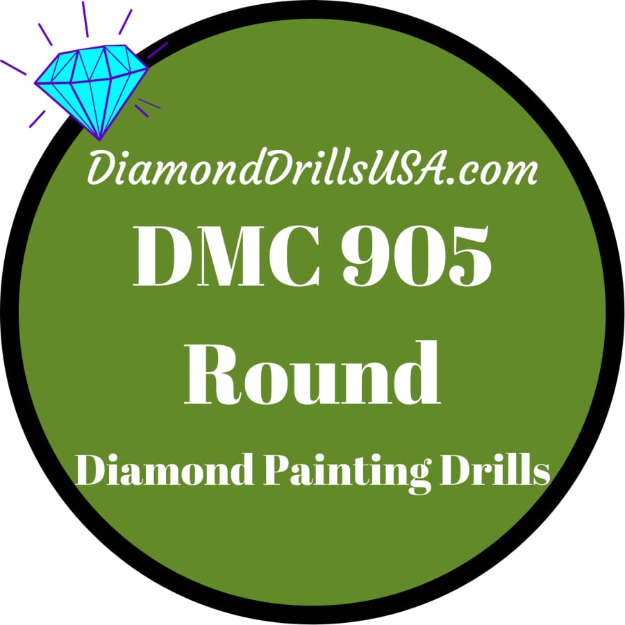 DMC 905 ROUND 5D Diamond Painting Drills Beads DMC 905 Dark 
