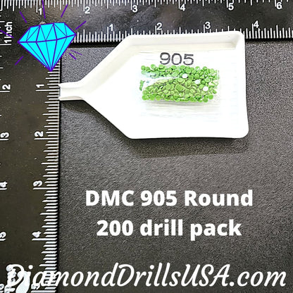 DMC 905 ROUND 5D Diamond Painting Drills Beads DMC 905 Dark 