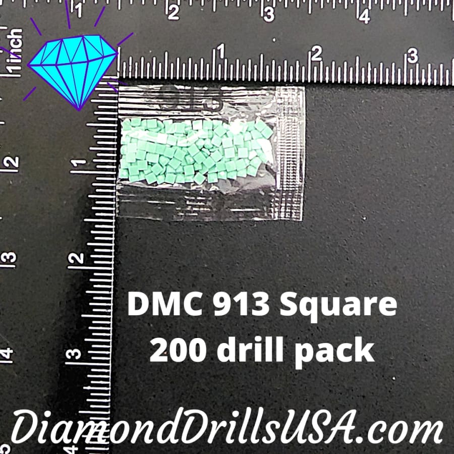 DMC 913 SQUARE 5D Diamond Painting Drills Beads DMC 913 