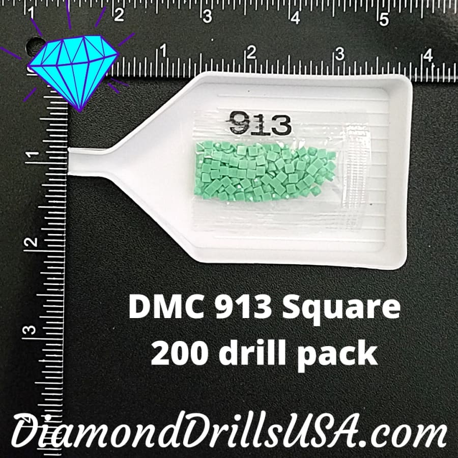 DMC 913 SQUARE 5D Diamond Painting Drills Beads DMC 913 