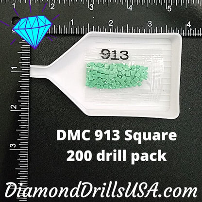 DMC 913 SQUARE 5D Diamond Painting Drills Beads DMC 913 