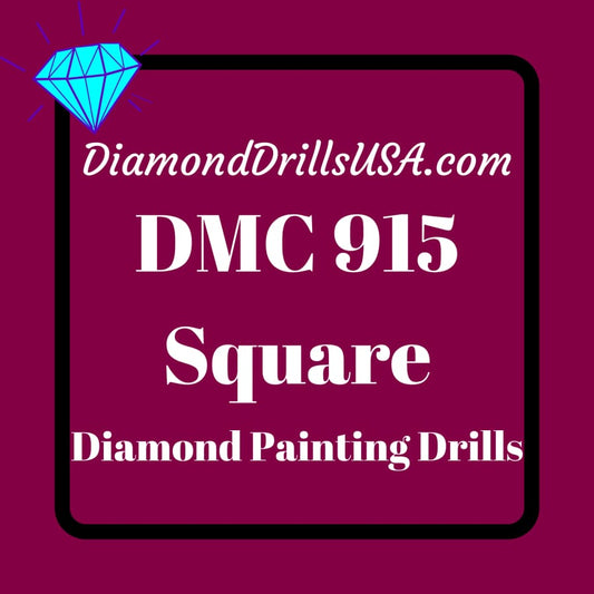 DMC 915 SQUARE 5D Diamond Painting Drills Beads DMC 915 Dark