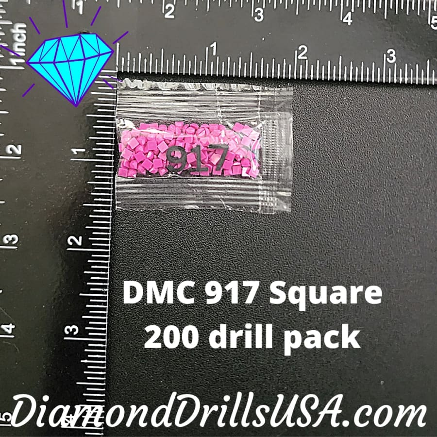 DMC 917 SQUARE 5D Diamond Painting Drills Beads DMC 917 