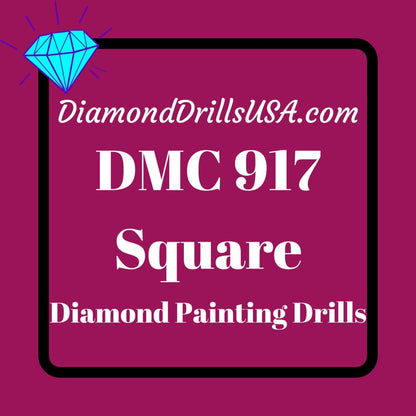 DMC 917 SQUARE 5D Diamond Painting Drills Beads DMC 917 