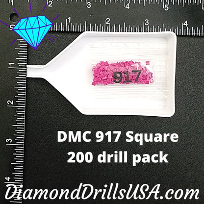 DMC 917 SQUARE 5D Diamond Painting Drills Beads DMC 917 