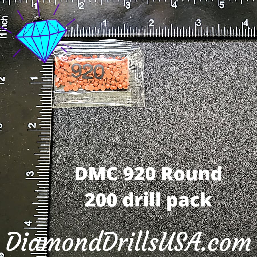 DMC 920 ROUND 5D Diamond Painting Drills DMC 920 Medium Red 