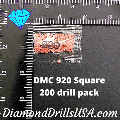DMC 920 SQUARE 5D Diamond Painting Drills Beads DMC 920 