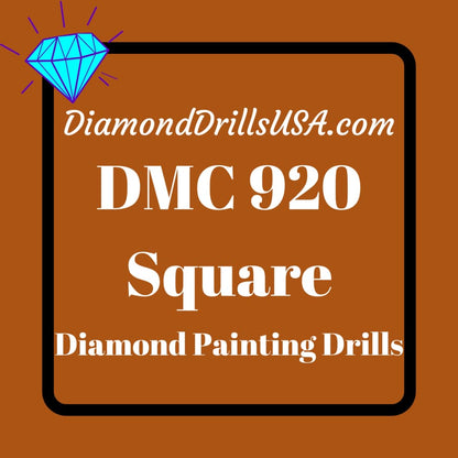 DMC 920 SQUARE 5D Diamond Painting Drills Beads DMC 920 