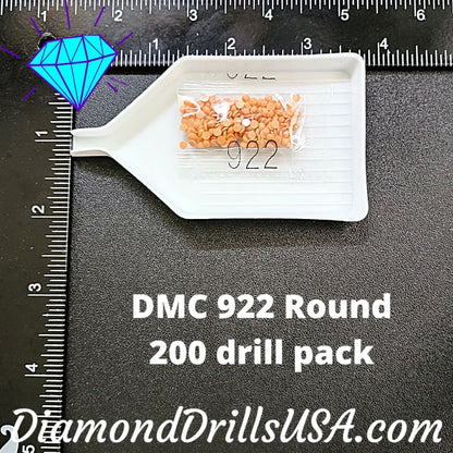 DMC 922 ROUND 5D Diamond Painting Drills DMC 922 Light 