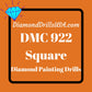 DMC 922 SQUARE 5D Diamond Painting Drills DMC 922 Light 