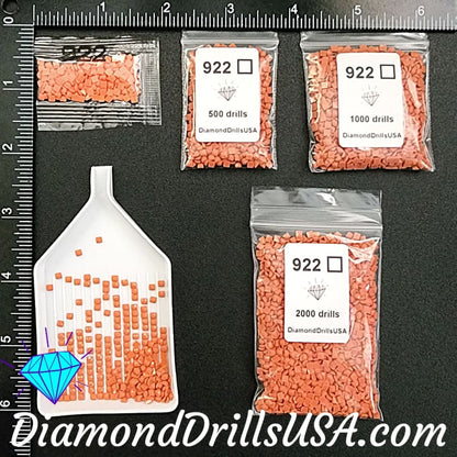DMC 922 SQUARE 5D Diamond Painting Drills DMC 922 Light 