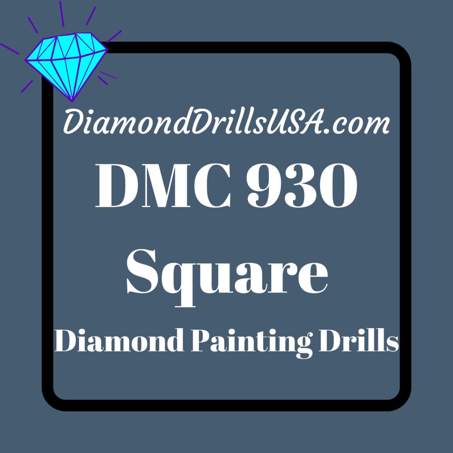 DMC 930 SQUARE 5D Diamond Painting Drills Beads DMC 930 Dark