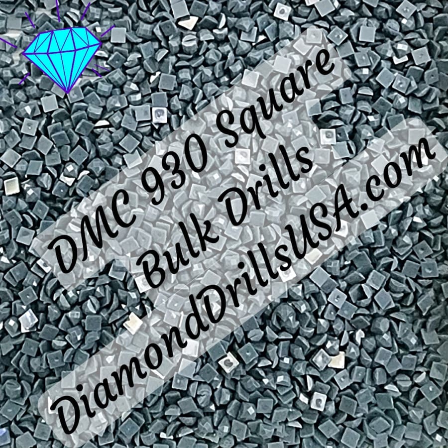 DMC 930 SQUARE 5D Diamond Painting Drills Beads DMC 930 Dark
