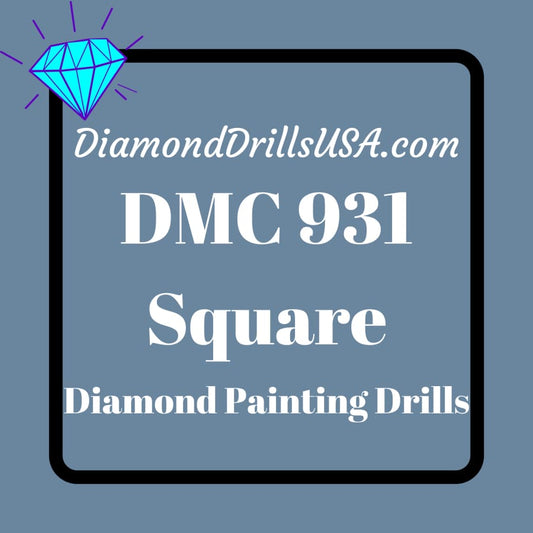 DMC 931 SQUARE 5D Diamond Painting Drills Beads DMC 931 