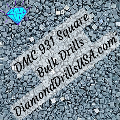 DMC 931 SQUARE 5D Diamond Painting Drills Beads DMC 931 