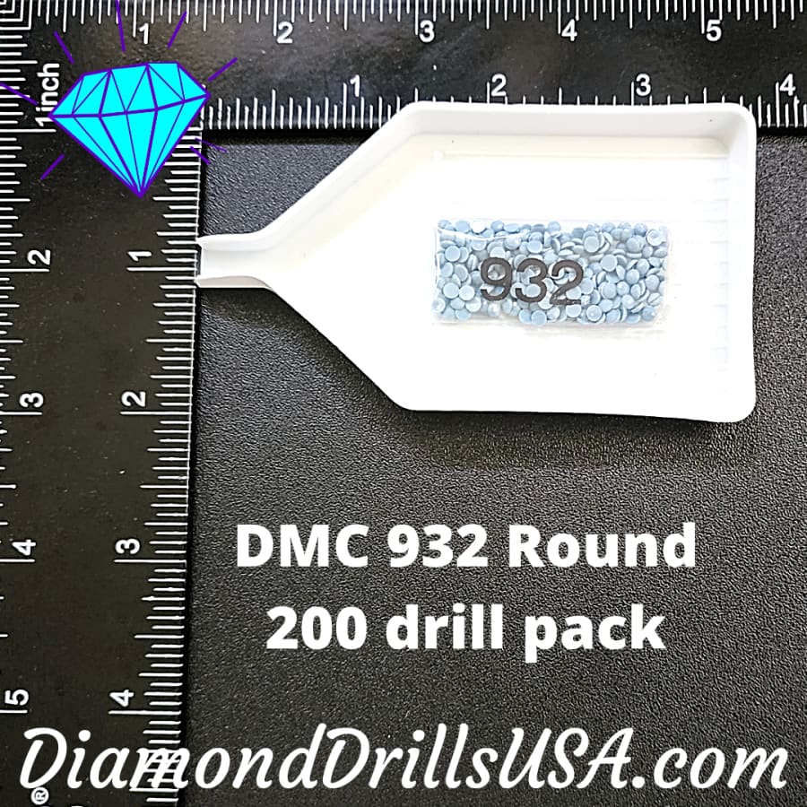 DMC 932 ROUND 5D Diamond Painting Drills Beads DMC 932 Light