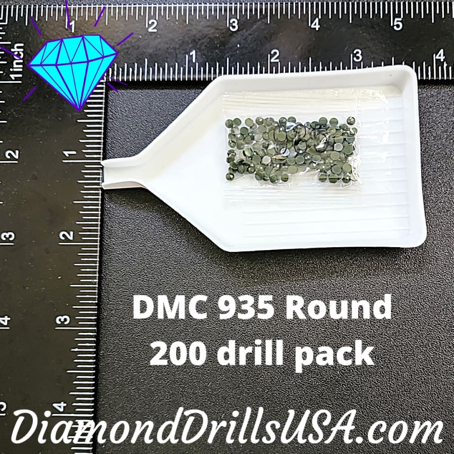 DMC 935 ROUND 5D Diamond Painting Drills Beads DMC 935 Dark 