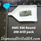 DMC 936 ROUND 5D Diamond Painting Drills Beads DMC 936 Very 