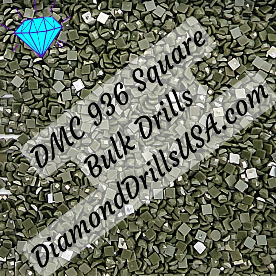 DMC 936 SQUARE 5D Diamond Painting Drills Beads DMC 936 Very