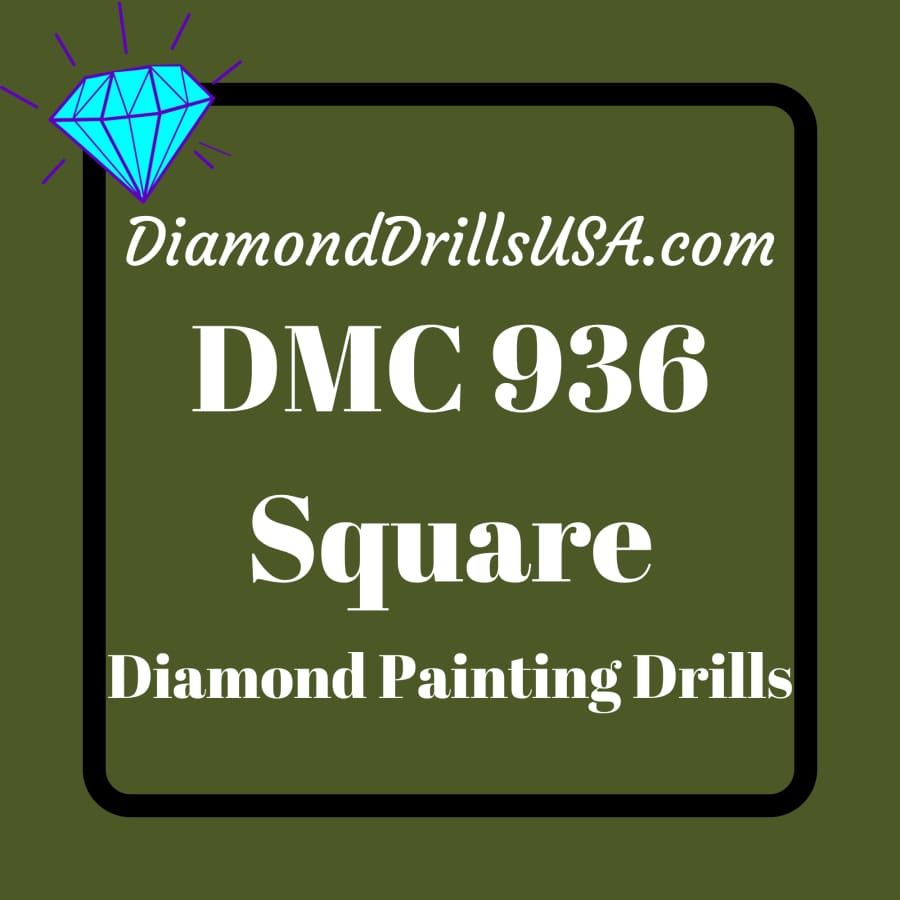 DMC 936 SQUARE 5D Diamond Painting Drills Beads DMC 936 Very
