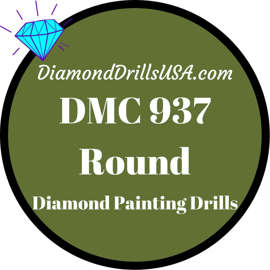 DMC 937 ROUND 5D Diamond Painting Drills Beads DMC 937 